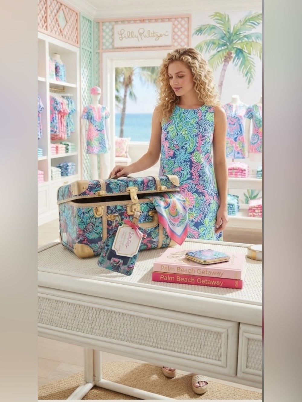 NWT ~ Lilly Pulitzer Blue Pink Green Paisley Luggage Tag